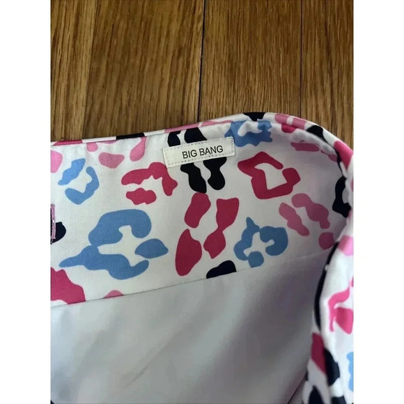 GOLFTINI Big Bang Women's Pull On Tech Golf Skort White Pink Blue Skirt Ruffle S - Picture 4 of 5